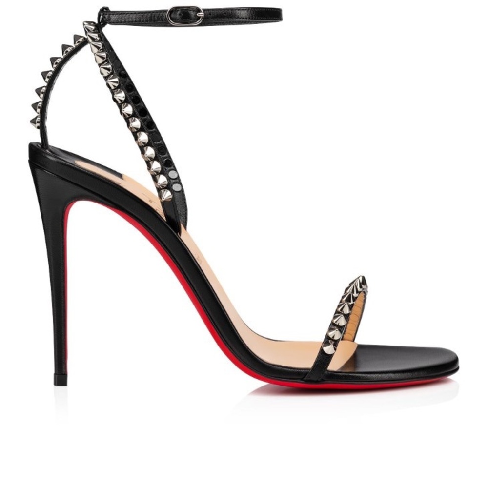 Christian Louboutin Black and Red Spike sandals